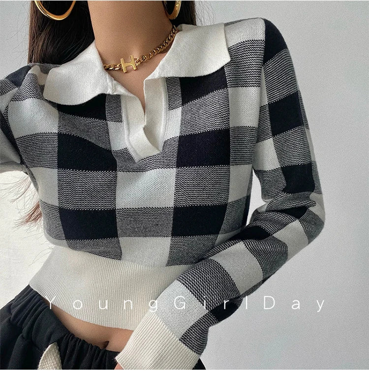 Autumn Vintage Knitting Long Sleeve Pullover Sweaters