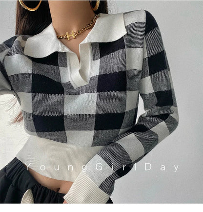Autumn Vintage Knitting Long Sleeve Pullover Sweaters