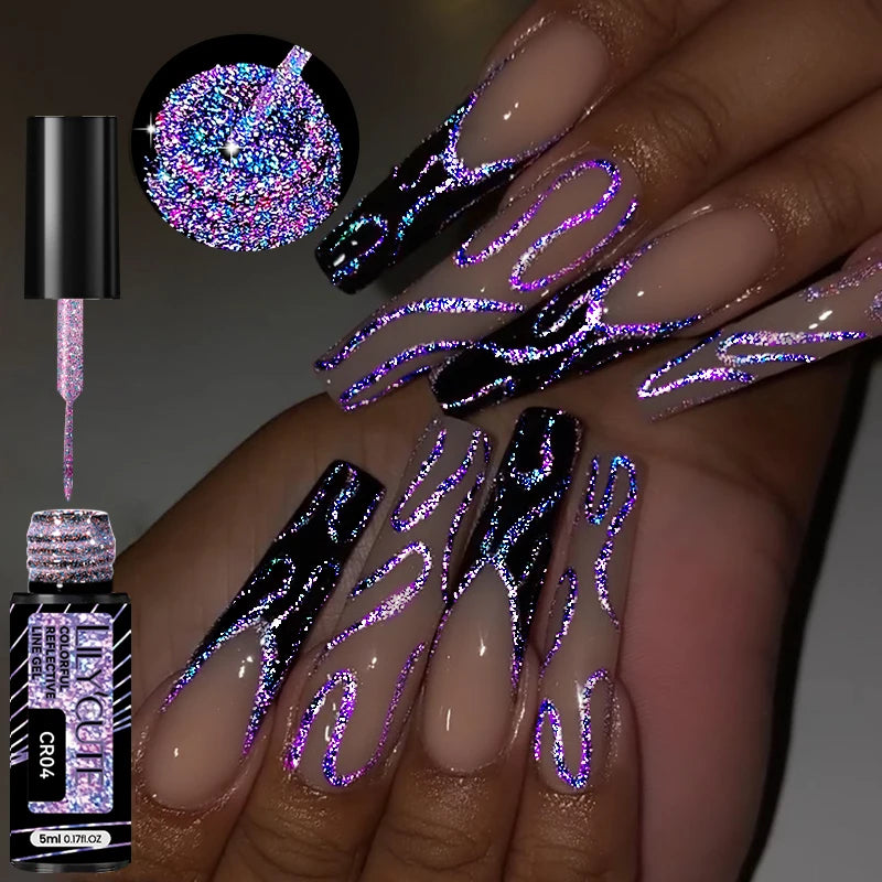 Gold Sliver Metallic Liner Gel Nail Polish