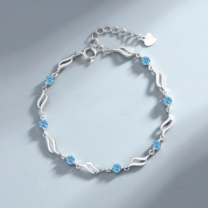 925 Sterling Silver Heart Bracelet Set