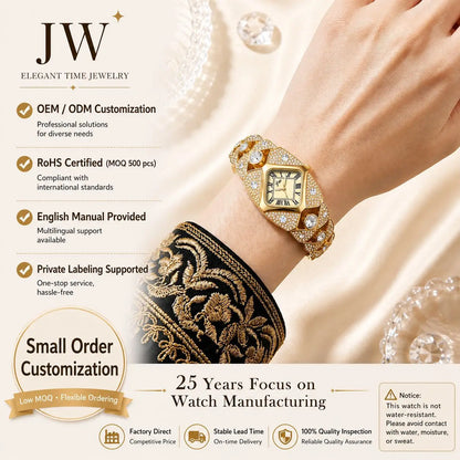 Diamond Inlaid Light Luxury Bracelet Waterproof Quartz Clock Watches