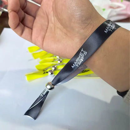 50Pieces Customizable Cloth Logo Fabric Wristband