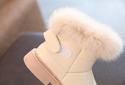 Britain Style Casual Plush Winter Soft Short Boots