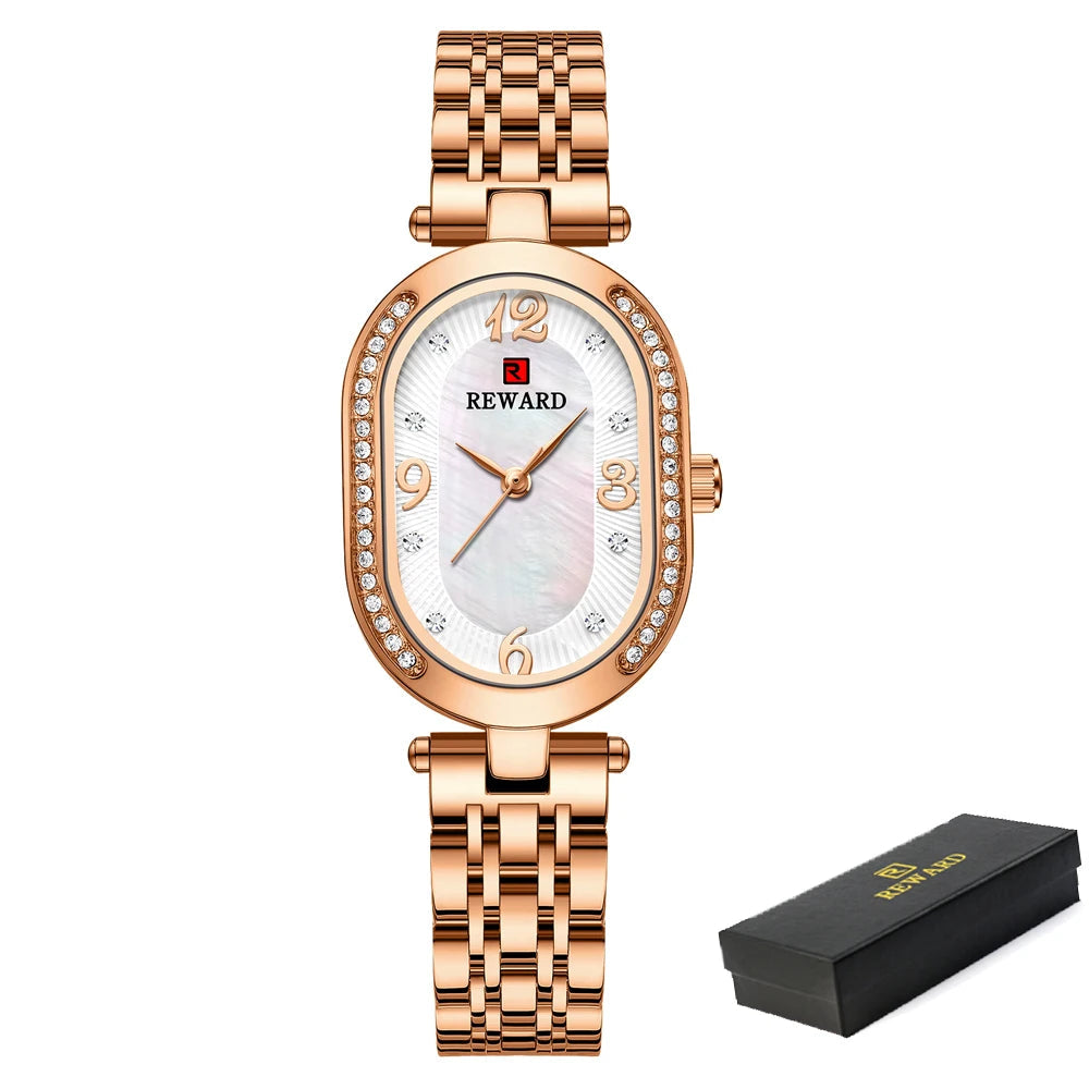 Exquisite Minimalist Luxury Stain Steel Waterproof Quartz Rose Gold Watches