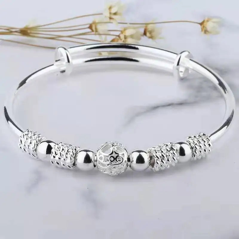 DANA 925 Sterling Silver Full-blown Flowers Bracelet