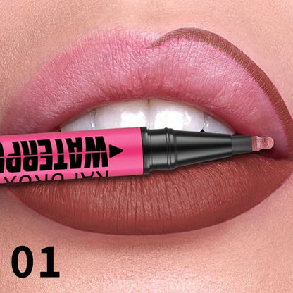 Liquid Matte12-Color Lipliner Pencil Waterproof Lips Contour Makeup