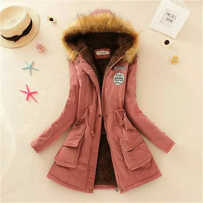 Fleece Lined Hood Down Puffer Jacket