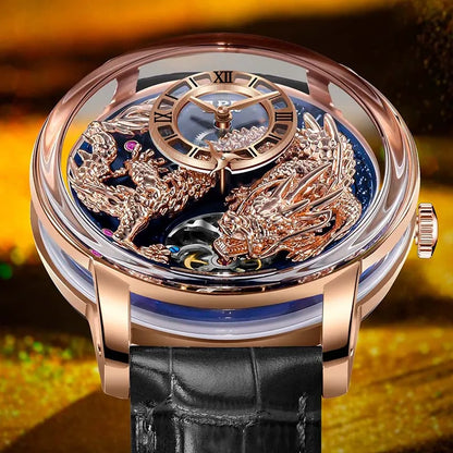 Golden Dragon Dial Mechanical Sapphire Waterproof Automatic Mechanical Watch