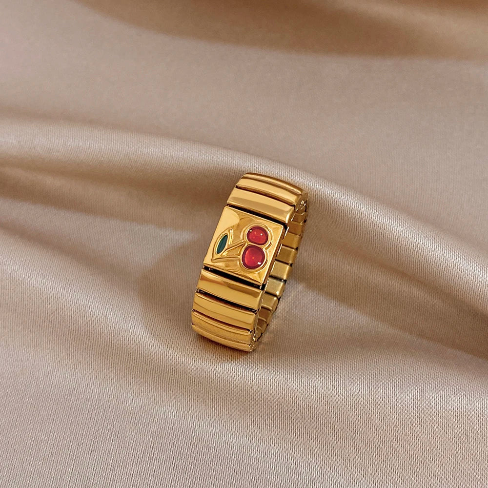 Gold Plated Stainless Steel Elastic Bangles Bracelet