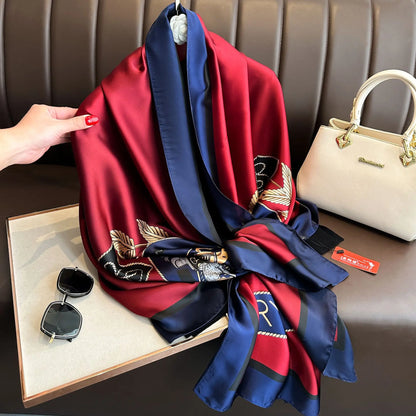 Luxury Silk 180X90CM Long Scarf Popular Silk Headscarf  Shawl