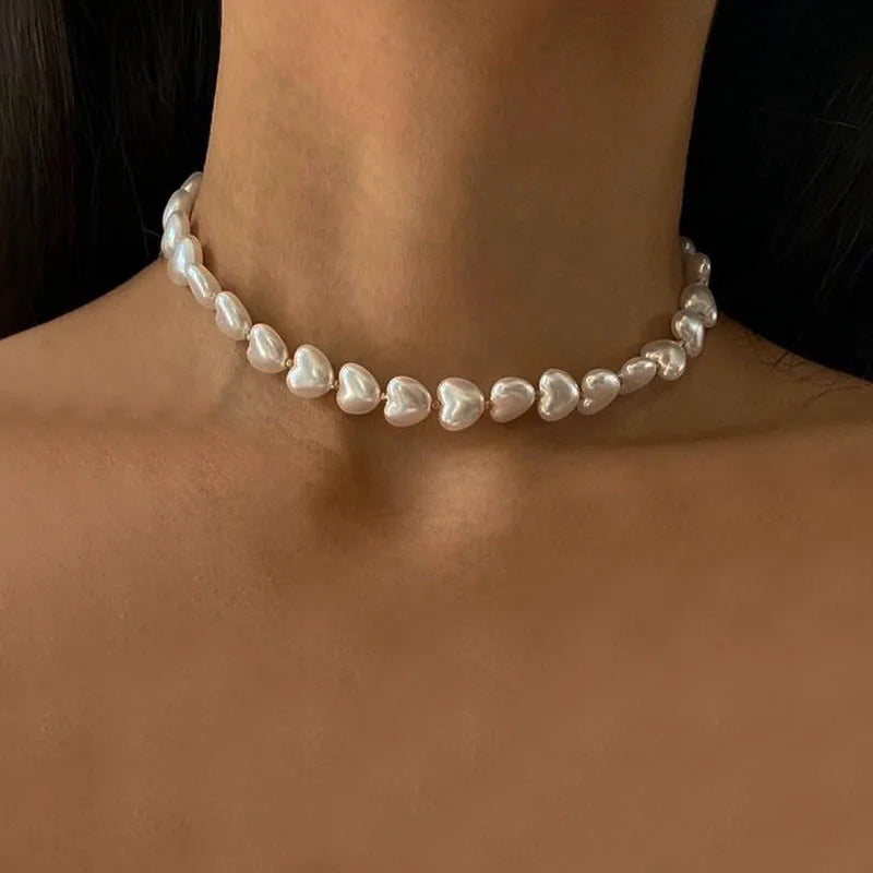 Elegant Irregular Pearl Multi-layer Pendant Choker Necklace