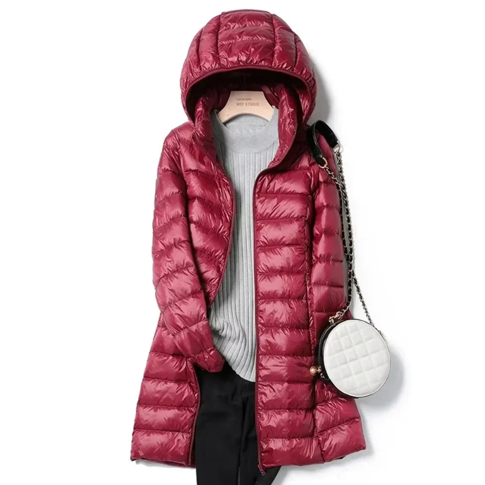 Outerwear Winter Korean Fashion Slim Remove Hooded Parka Down Jackets