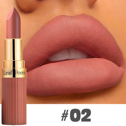 6 Color Matte Lipstick Velvet Dark Brown Lip Gloss Waterproof Lip Stick