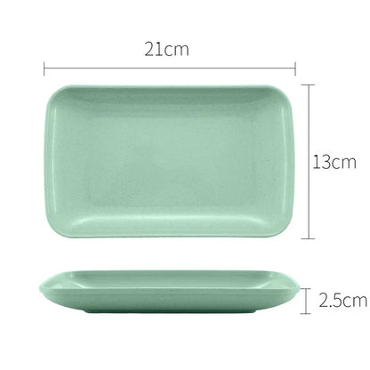 Creative Wheat Straw Rectangular Plate