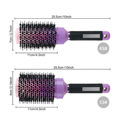 Professional Ceramic Thermal Round Brush Salon Blow Drying Curling Barrel Brush