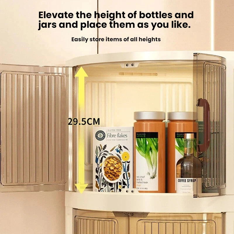 Plastic double-door foldable storage cabinet