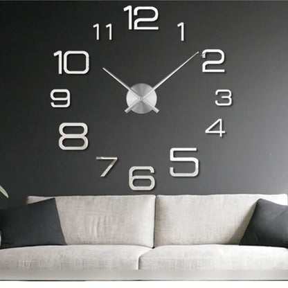 Large Wall 3D DIY Quartz Acrylic Mirror Stickers Clocks