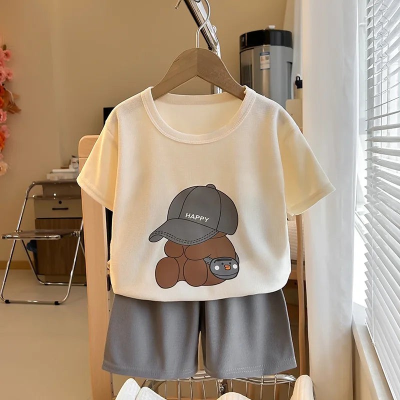 Child Short Sleeve Casual Shorts Toddler Sets