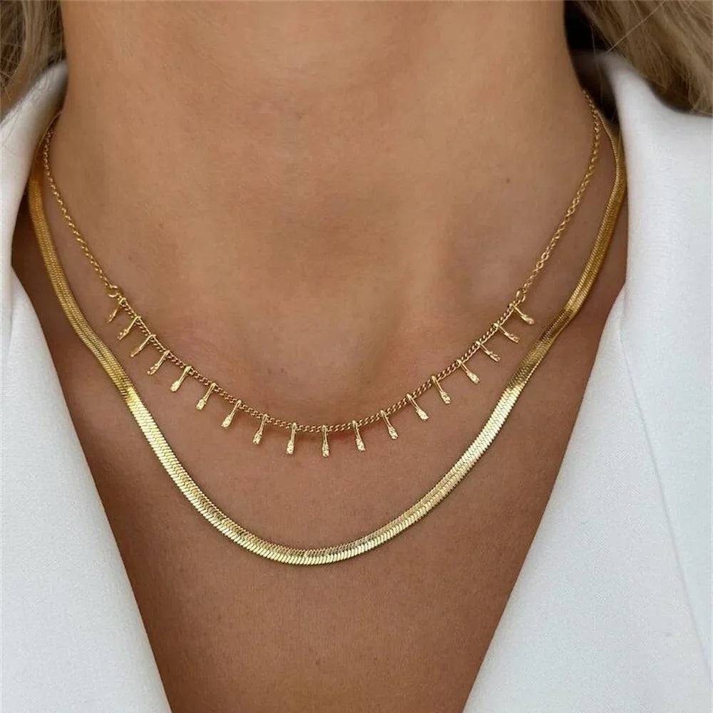 Vintage Punk Gold-plate Thick Chain Head Portrait Coin Pendant Necklace