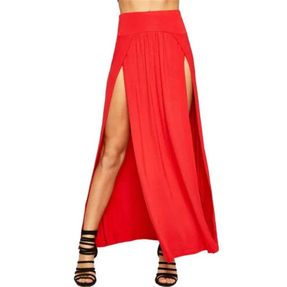 High Waisted Sexy Slits Long Maxi Skirt