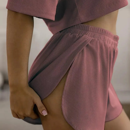 Sexy Short Sleeve Relaxed Fit Sleepwear