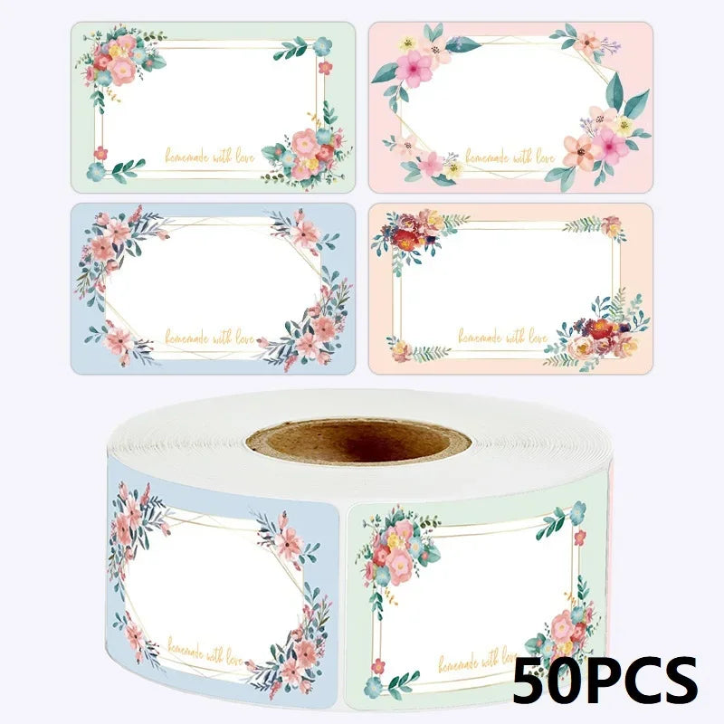 50/100/250PCS Flowers Name Lables Sunflowers Packaging Sticker