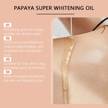 Aceite súper blanqueador de papaya para rostro y cuerpo