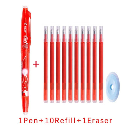 Pilot Erasable Gel Pen Magic Blue Black Red Ink 0.5mm Erasable Refill