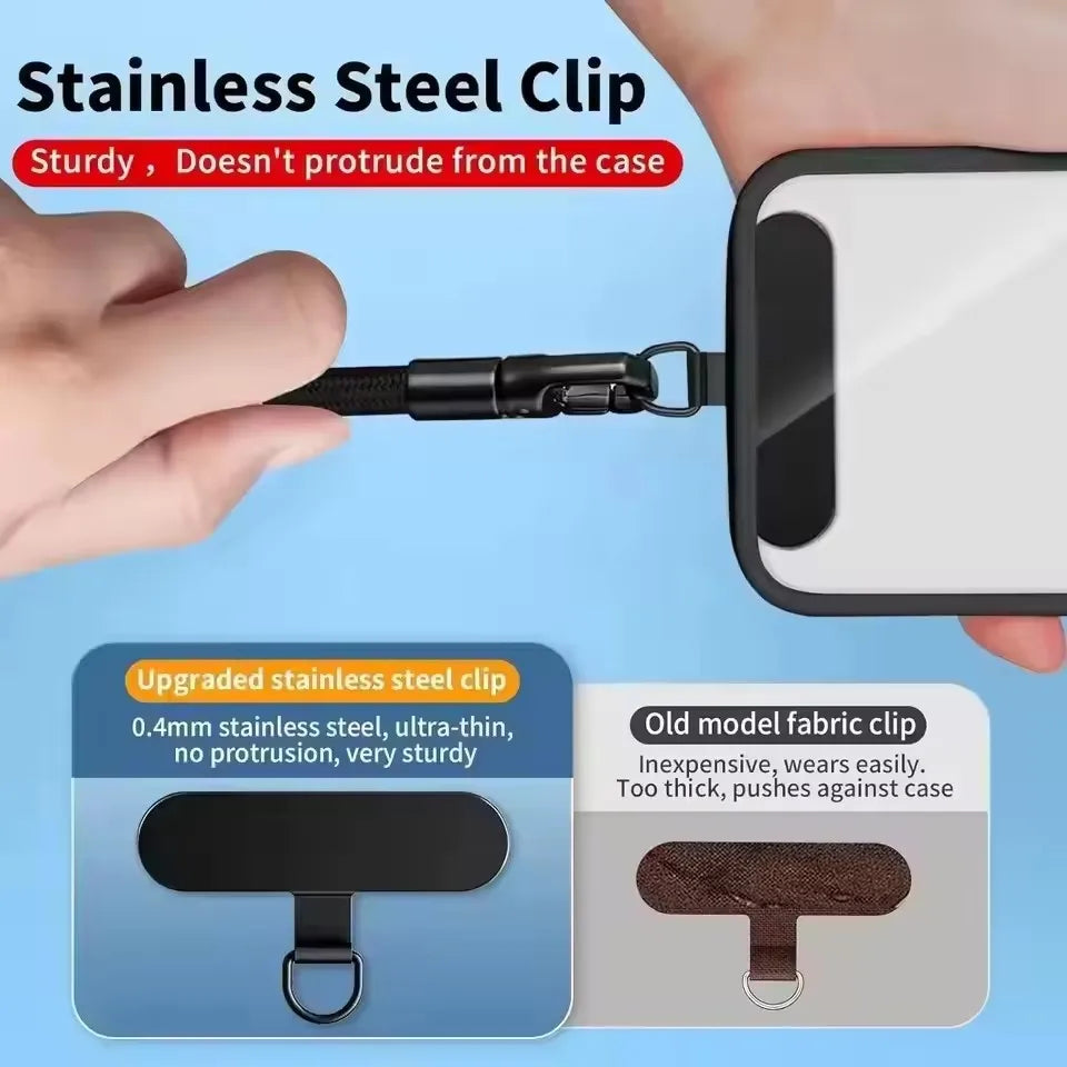 Universal Adjustable Mobile Phone Self-Locking Anti-Loss Lanyard Short Wrist Strap Durable Cell Phone Strap