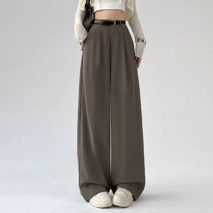 Botvotee Causal Suits Office Elegant Chic Wide Leg Pants