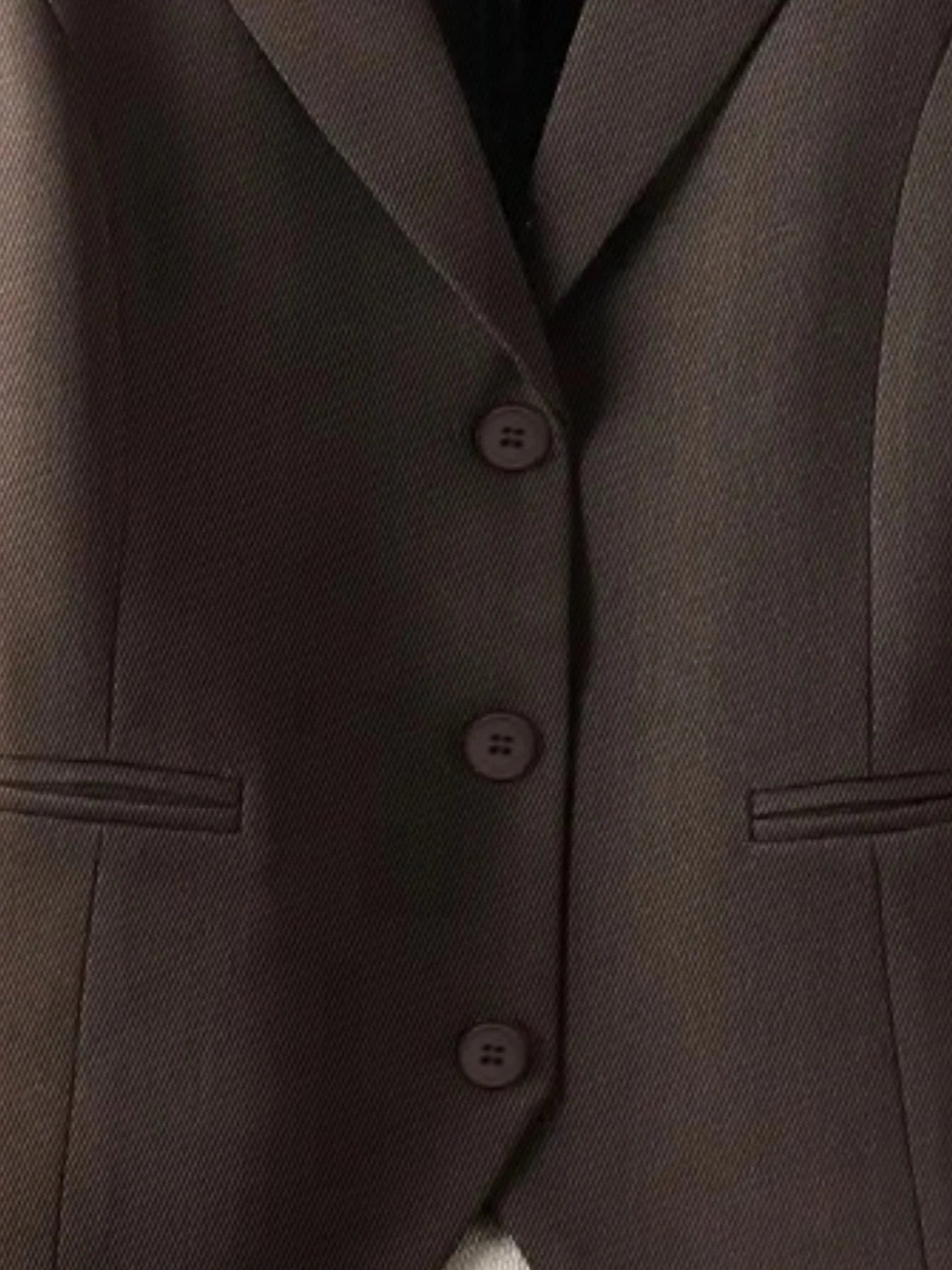 Vintage Brown Custom Waistcoat Sleeveless Lapel Suit Vest