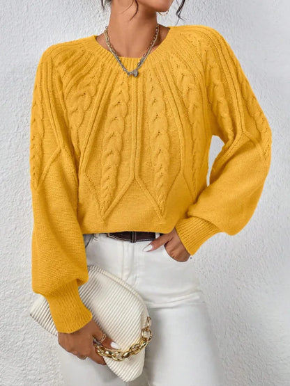 Elegant Casual Knitted Hoodie Thickened Warm Commuting Thread Sweater