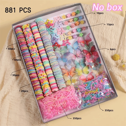Bow High Elastic Hair Accessories Set No Hurt Hair Colorful Girls Hair Bands