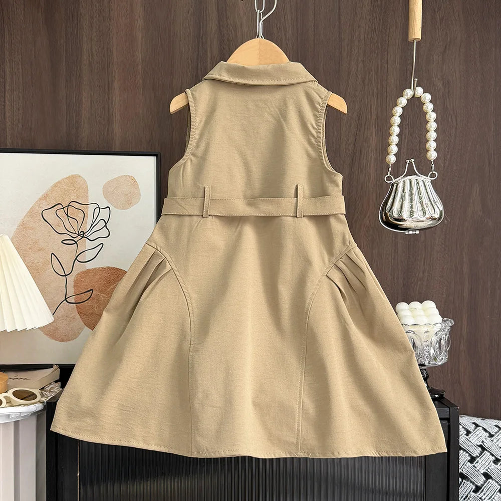 Bear Leader Girls Windbreak Sleeveless Dress