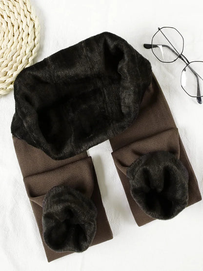 8 Colors S-XXL Winter Warm High Waist Thick Velvet Legging
