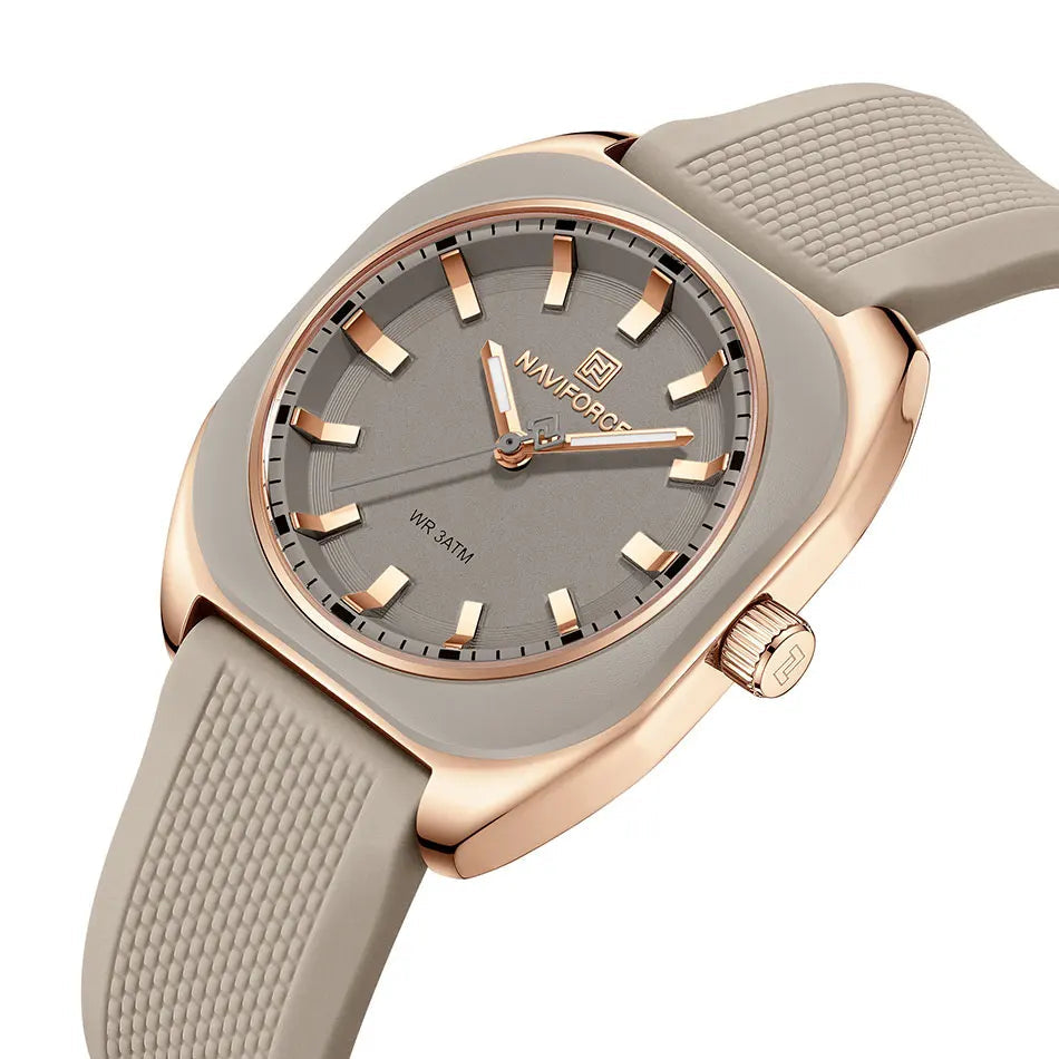 DANA Elegant Polygon Quartz Silicone Watch