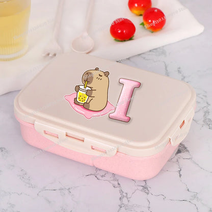 Capybara Pink Lunch Box Kawaii Portable Bento Box