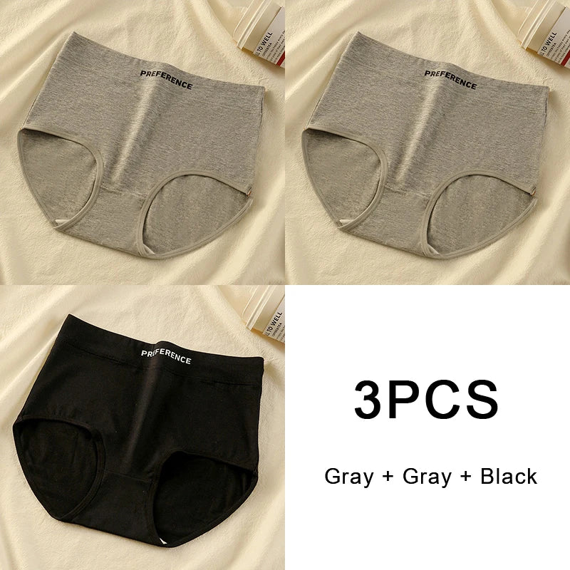 3PCS/set Cotton High-waist Underwear Lingerie