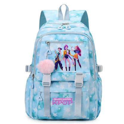 KPop Demon Hunters Print Student Backpack Large Capacity Schoolbag