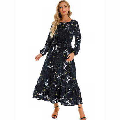 Maxi Bohemian Casual Full Sleeve Chiffon Dress