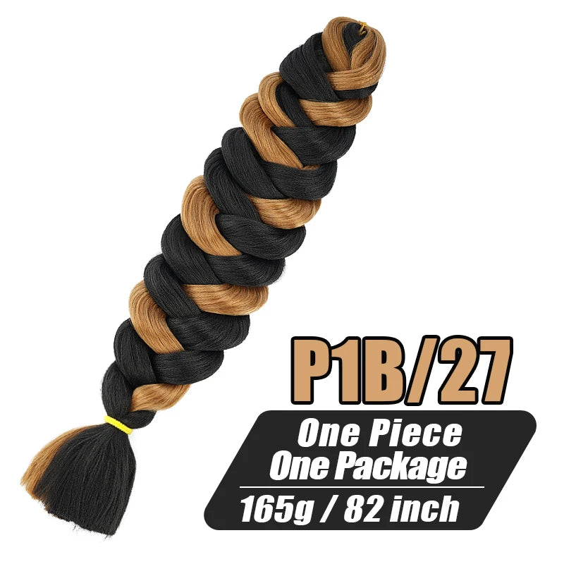 82 Inch Long Jumbo Braiding Hair Synthetic Braids Crochet Hair Extensions 165g