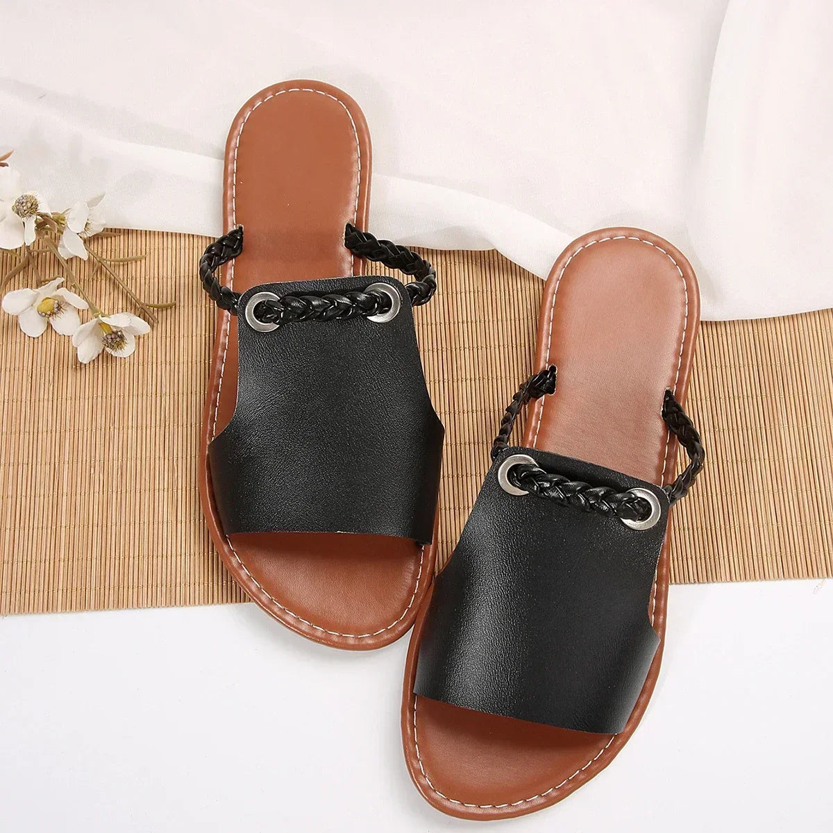 Flat Casual Bohemian Slides Slippers
