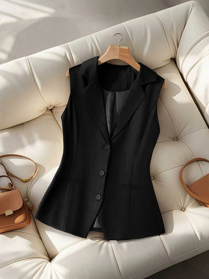 Vintage Brown Custom Waistcoat Sleeveless Lapel Suit Vest