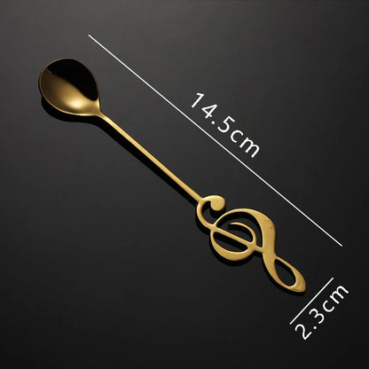 Stainless Steel Coffee Stirring Musical Note Spoon