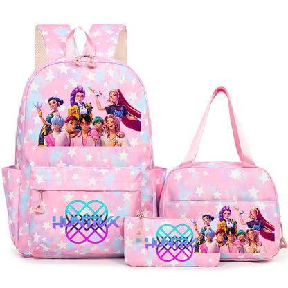 3Pcs/Set KPop Demon Hunter School Bags