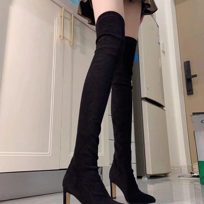Black Stretch Skinny Sexy Boots