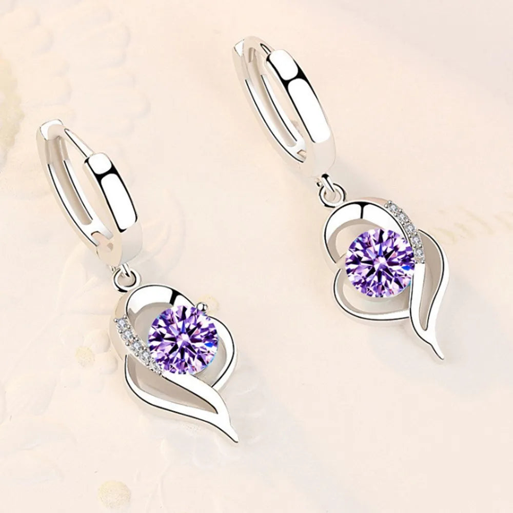 DANA 925 Sterling Crystal Zircon Earrings