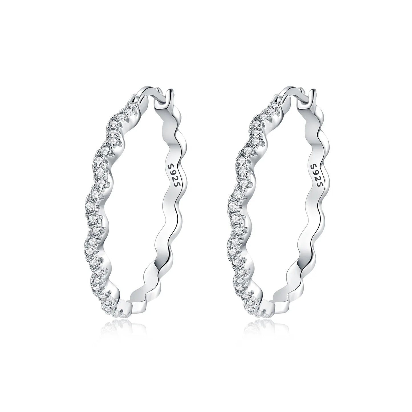 925 Sterling Silver Simple Gold U-shaped Earrings