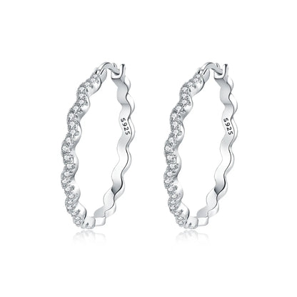 925 Sterling Silver Simple Gold U-shaped Earrings