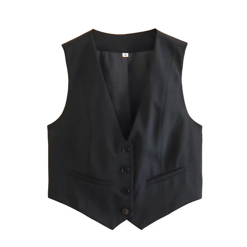 Sleeveless Suit Vest Short Coats